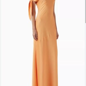 Chic One-Shoulder Orange Dress